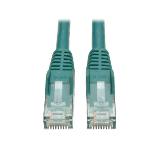 Premium Cat6 Gigabit Snagless Molded UTP Patch Cable, 24 AWG, 550 MHz/1 Gbps (RJ45 M/M), Green, 35 ft.