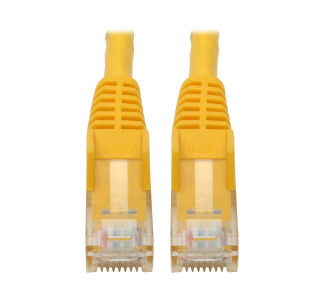 Premium Cat6 Gigabit Snagless Molded UTP Patch Cable, 24 AWG, 550 MHz/1 Gbps (RJ45 M/M), Yellow, 6 in.