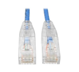 Cat6 UTP Patch Cable (RJ45) - M/M, Gigabit, Snagless, Molded, Slim, Blue, 15 ft.