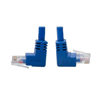 Cat6 UTP Patch Cable (RJ45), Up-Angle Male/Down-Angle Male - 3 ft., Gigabit, Molded, Blue
