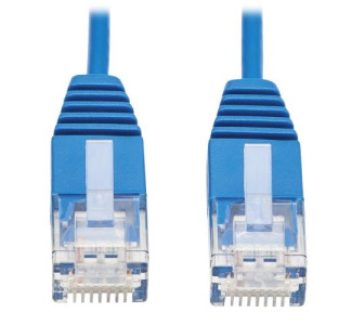 Cat6a 10G Certified Molded Ultra-Slim UTP Ethernet Cable, RJ45 Male/Male, Blue, 5 ft