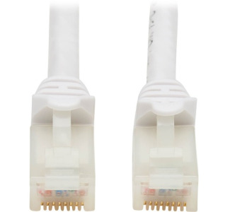 Cat6a 10G Certified Snagless Antibacterial UTP Ethernet Cable (RJ45 M/M), White, 7ft