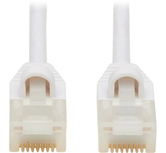 Cat6a 10G Certified Snagless Antibacterial S/FTP Ethernet Cable (RJ45 M/M), PoE, White, 5ft