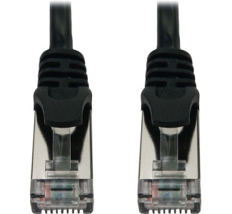 Cat6a 10G Snagless Shielded Slim STP Ethernet Cable (RJ45 M/M), PoE, Black, 7 ft. (2.1 m)