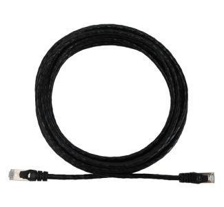 Cat6a 10G Snagless Shielded Slim STP Ethernet Cable (RJ45 M/M), PoE, Black, 15 ft. (4.6 m)