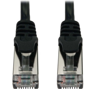 Cat6a 10G Snagless Shielded Slim STP Ethernet Cable (RJ45 M/M), PoE, Black, 25 ft. (7.6 m)