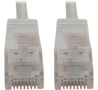 Cat6a 10G Snagless Molded Slim UTP Ethernet Cable (RJ45 M/M), PoE, White, 6 ft. (1.8 m)