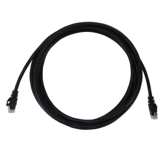 Cat6a 10G Snagless Molded UTP Ethernet Cable (RJ45 M/M), PoE, Black, 15 ft. (4.6 m)