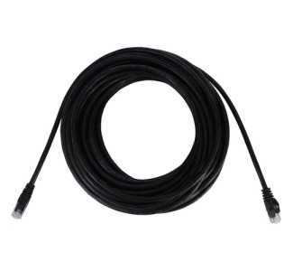 Cat6a 10G Snagless Molded UTP Ethernet Cable (RJ45 M/M), PoE, Black, 100 ft. (30.5 m)