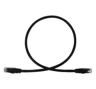 Cat6a 10G Snagless Molded UTP Ethernet Cable (RJ45 M/M), PoE, Black, 2 ft. (0.6 m)