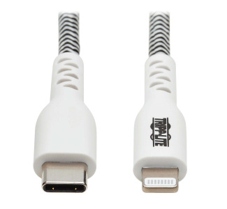 Heavy-Duty USB-C Sync/Charge Cable with Lightning Connector - M/M, USB 2.0, 6 ft (1.8 m)