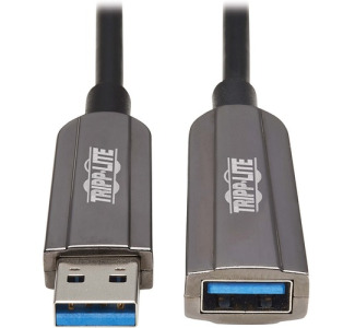 USB 3.2 Gen 1 CL3-Rated Fiber Active Optical Cable (AOC) - Extension/Repeater, A/A M/F, Black, 20 m