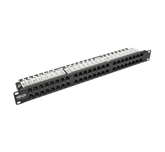 48-Port 1U Rack-Mount High-Density UTP 110-Type Patch Panel, RJ45 Ethernet, 568B, Cat5/5e, TAA