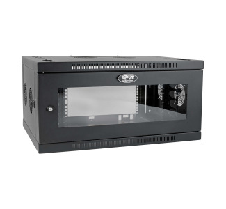 SmartRack 6U Low-Profile Switch-Depth-Plus Wall-Mount Rack Enclosure Cabinet, Wide, Acrylic Window