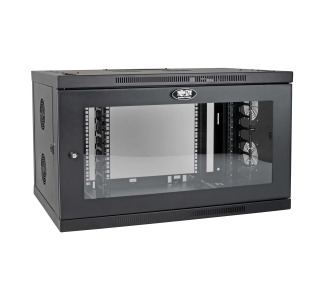 SmartRack 9U Low-Profile Switch-Depth-Plus Wall-Mount Rack Enclosure Cabinet, Wide, Acrylic Window