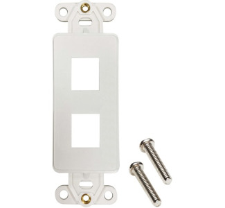 Safe-IT 2-Port Antibacterial Wall-Mount Insert, Decora Style, Vertical, Ivory, TAA
