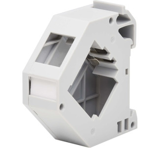 DIN-Rail Mounting Enclosure Module for Snap-In Keystone Jacks and Couplers, Left Cover, TAA