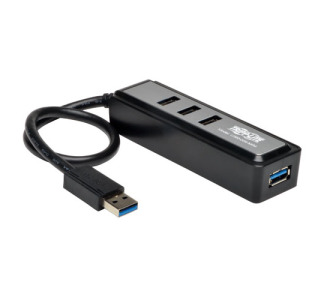 Portable 4-Port USB 3.0 Superspeed Mini Hub w/ Built In Cable