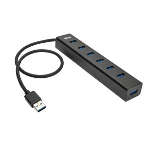 7-Port Portable USB 3.0 SuperSpeed Mini Hub, Aluminum