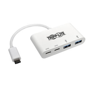 USB 3.1 Gen 1 USB-C Portable Hub with 2 USB-C Ports and 2 USB-A Ports, Thunderbolt 3 Compatible