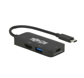 USB-C Multiport Adapter - HDMI 4K at 60 Hz, 4:4:4, HDR, USB-A, USB-C PD 3.0 Charging (100W), Black