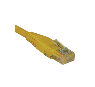 Cat5e 350MHz Snagless Molded Patch Cable (RJ45 M/M) - Yellow, 15-ft.