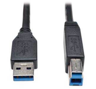 USB 3.0 SuperSpeed Device Cable (AB M/M) Black, 6-ft