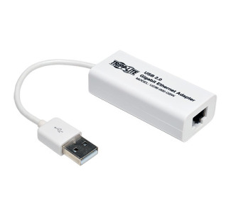 USB 2.0 to Gigabit Ethernet NIC Network Adapter, 10/100/1000 Mbps, White