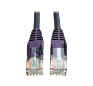 Cat5e 350MHz Snagless Molded Patch Cable (RJ45 M/M) - Purple, 5-ft.