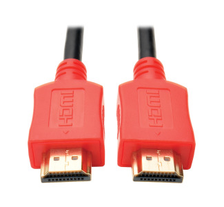 High-Speed HDMI Cable with Digital Video and Audio, Ultra HD 4K x 2K (M/M), Red, 6 ft.