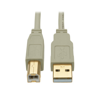 6ft USB 2.0 Hi-Speed A/B Cable M/M 28/24 AWG 480 Mbps Beige 6'