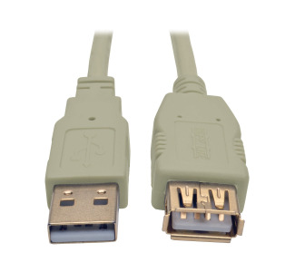 6ft USB 2.0 Hi-speed A/A Cable M/F 480 Mbps Beige, USB extension