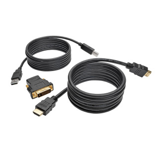 6ft HDMI DVI USB KVM Cable Kit USB A/B Keyboard Video Mouse 6'