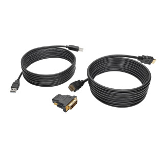 10ft HDMI DVI USB KVM Cable Kit USB A/B Keyboard Video Mouse 10'