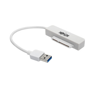 USB 3.0 SuperSpeed to SATA III Adapter Cable with UASP, 2.5 in. SATA Hard Drives, White