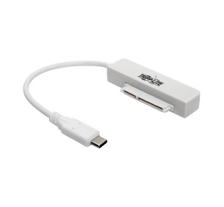 USB 3.1 Gen 1 USB Type-C to SATA III Adapter Cable with UASP, 2.5 in. SATA Hard Drives, Thunderbolt™ 3 Compatible, White
