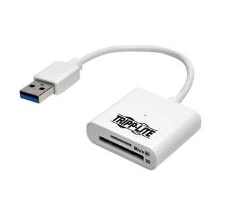 USB 3.0 SuperSpeed SD/Micro SD Memory Card Media Reader with Built-In Cable, 6 in.