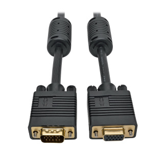 VGA Coax High-Resolution Monitor Extension Cable with RGB Coax (HD15 M/F), 2048 x 1536 (1080p), 3 ft.