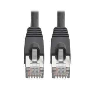 Cat6a 10G-Certified Snagless Shielded STP Network Patch Cable (RJ45 M/M), PoE, Black, 7 ft.