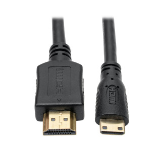 High-Speed HDMI to Mini-HDMI Cable with Ethernet and Digital Video/Audio (M/M), 1920 x 1080 (1080p), 1 ft.