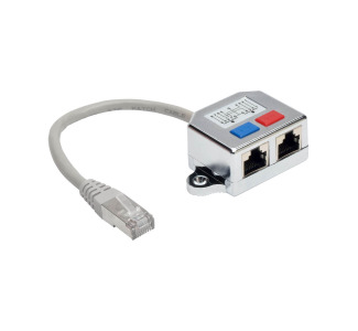 2-to-1 RJ45 Splitter Adapter Cable, 10/100 Ethernet Cat5/Cat5e (M/2xF), 6 in.