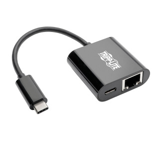 USB-C to Gigabit Network Adapter with USB-C PD Charging - Thunderbolt 3, Black