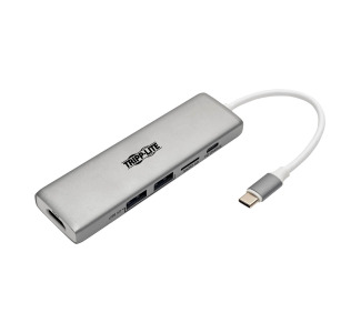 USB-C Docking Station, 4K @ 30 Hz, HDMI, Thunderbolt 3, PD Charging, Micro SD  Silver