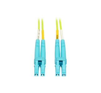 LC to LC Multimode Duplex Fiber Optics Patch Cable, 2 Meter - 100Gb, 50/125, OM5, LC/LC, Lime Green
