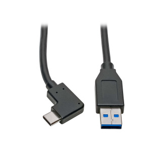 USB Type-C to USB Type-A Cable (M/M) - Right Angle, 3.1, 5 Gbps, Gen 1, 3 ft. - Thunderbolt 3