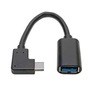 USB Type-C to Type-A Adapter Cable (M/F) - Right Angle, 3.1, 5 Gbps, Gen 1, Thunderbolt 3, 6 in.