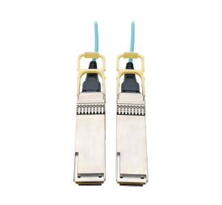 QSFP28 to QSFP28 Active Optical Cable - 100GbE, AOC, M/M, Aqua, 15 m (49.2 ft.)
