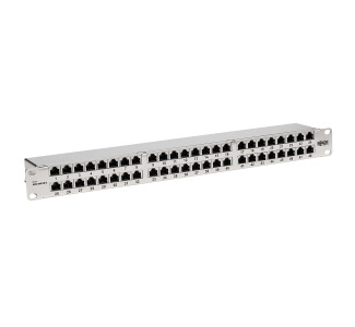 Cat5e/Cat6 48-Port Patch Panel - Shielded, Krone IDC, 568A/B, RJ45 Ethernet, 1U Rack-Mount, TAA
