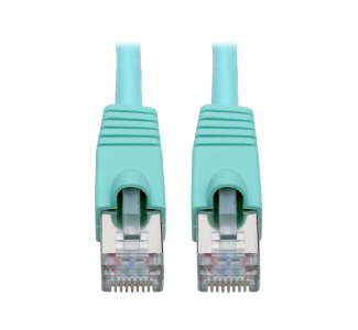 Cat6a 10G-Certified Snagless Shielded STP Network Patch Cable (RJ45 M/M), PoE, Aqua, 5 ft.