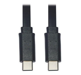 6 ft USB-C Flat Cable (M/M) - USB 2.0, Thunderbolt 3 Compatible, Black